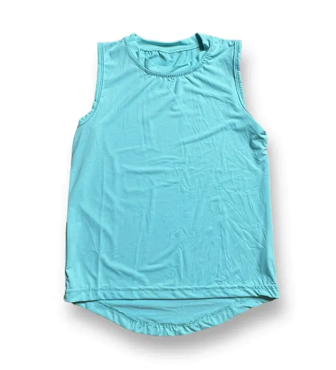 Blue High Low Tank..