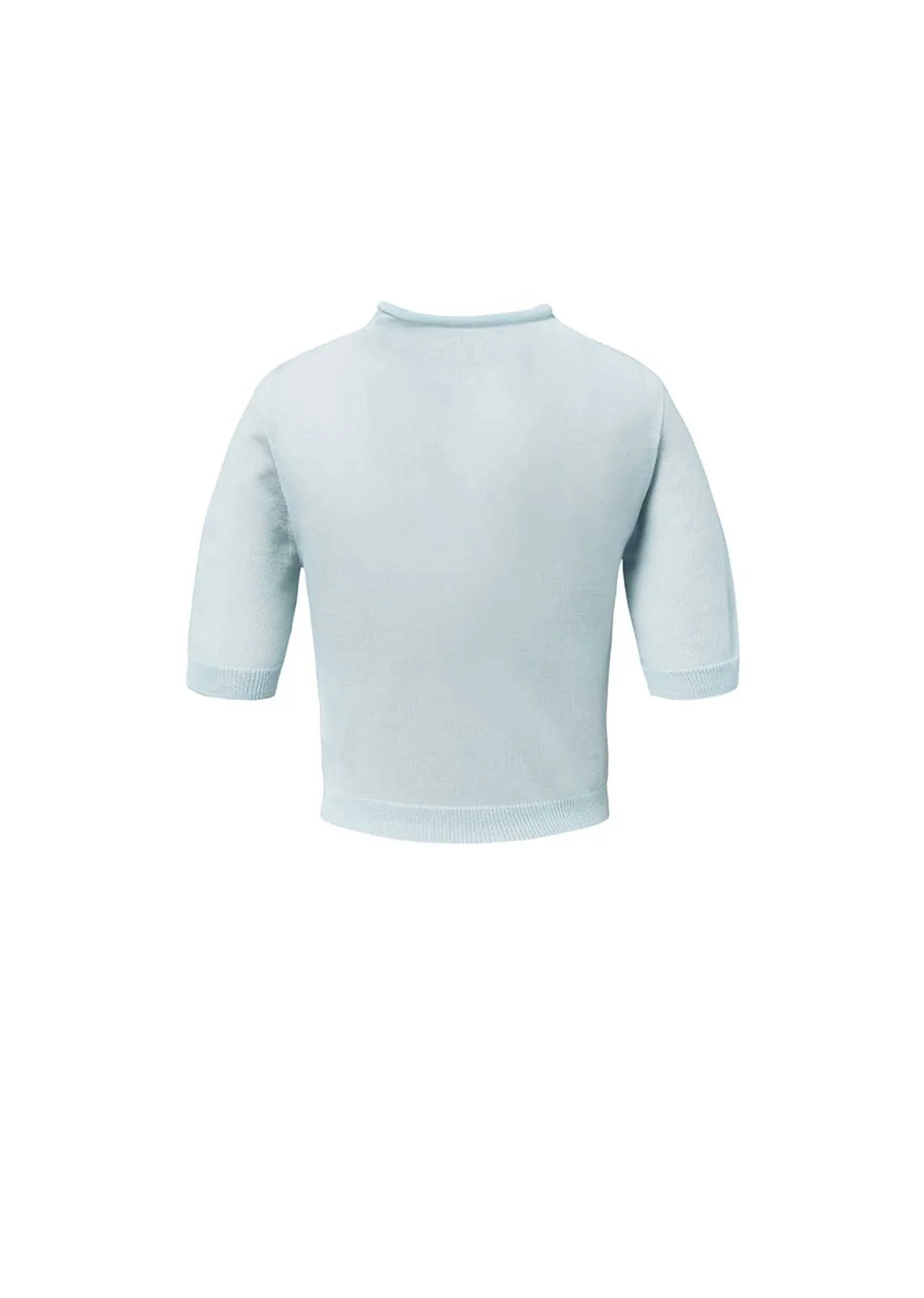 Blue Sheer Cropped Knit