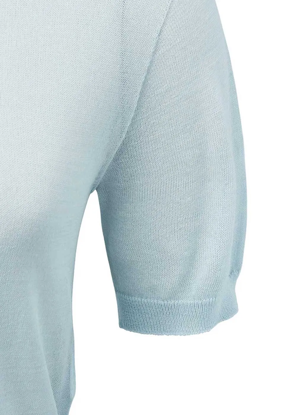 Blue Sheer Cropped Knit