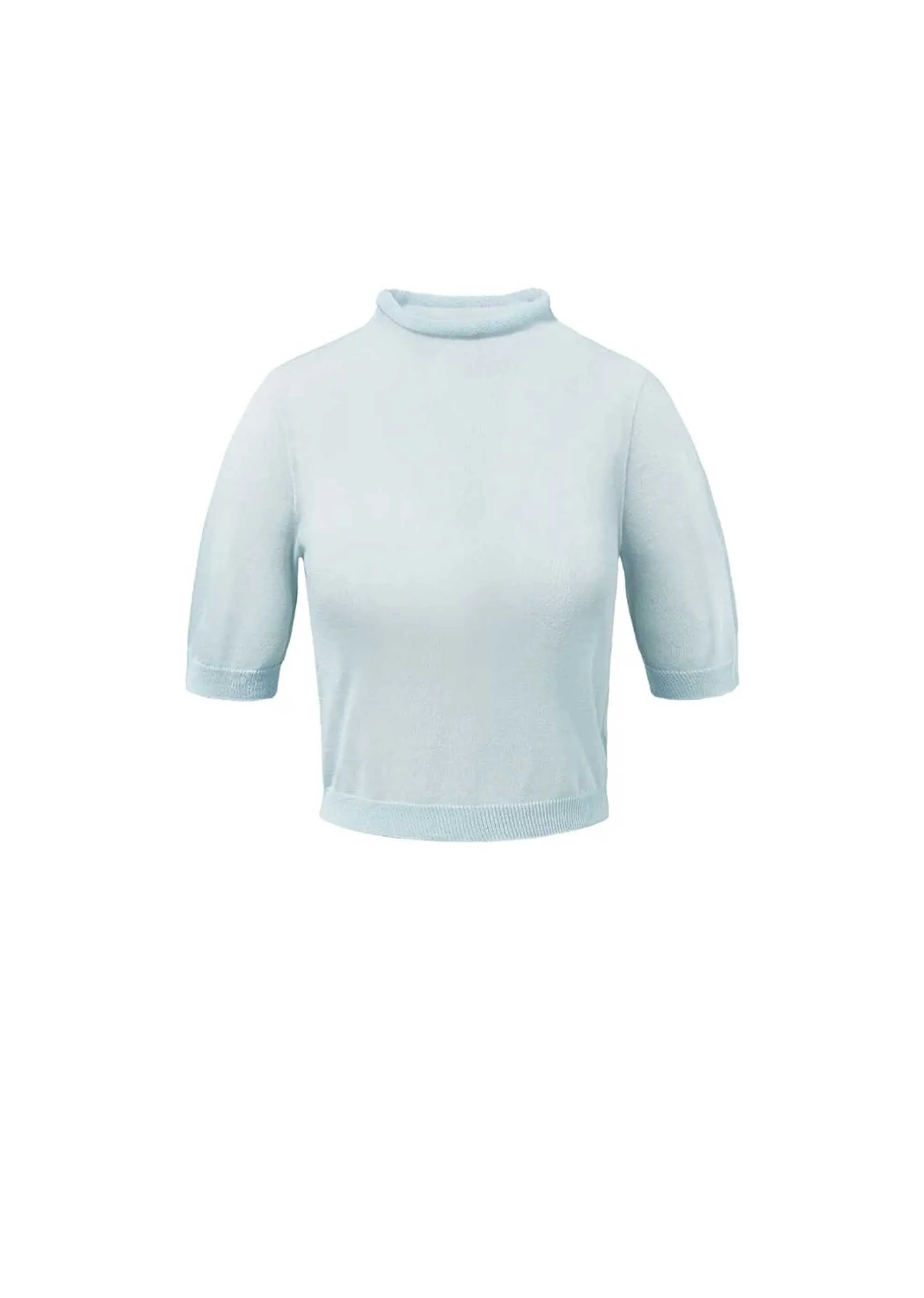 Blue Sheer Cropped Knit