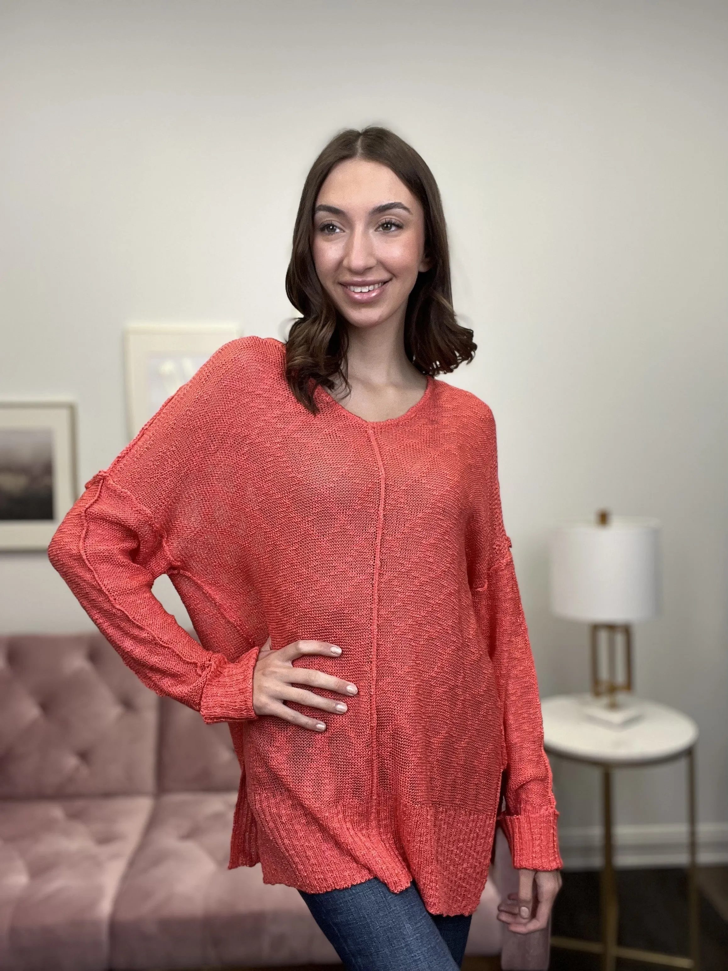 Breezy Knit Women's Knit Long Sleeve Top