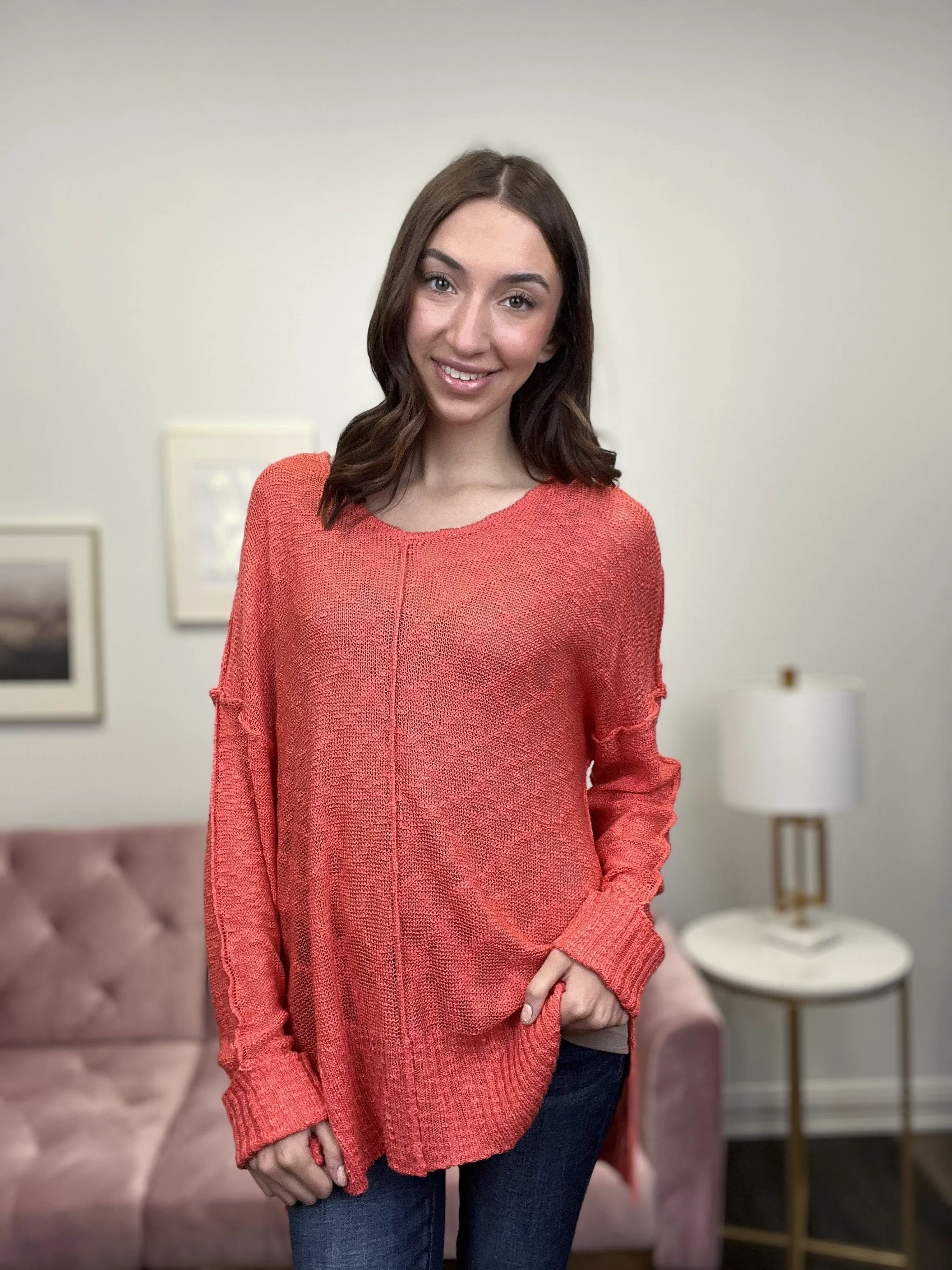 Breezy Knit Women's Knit Long Sleeve Top