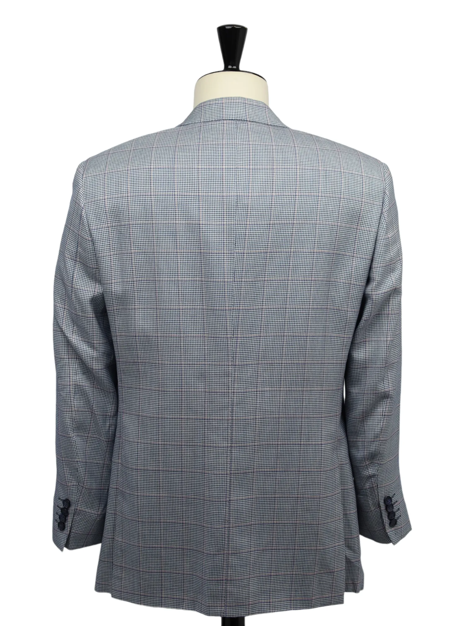 Brioni Light Blue Colosseo Wool, Silk & Linen Windowpane Jacket