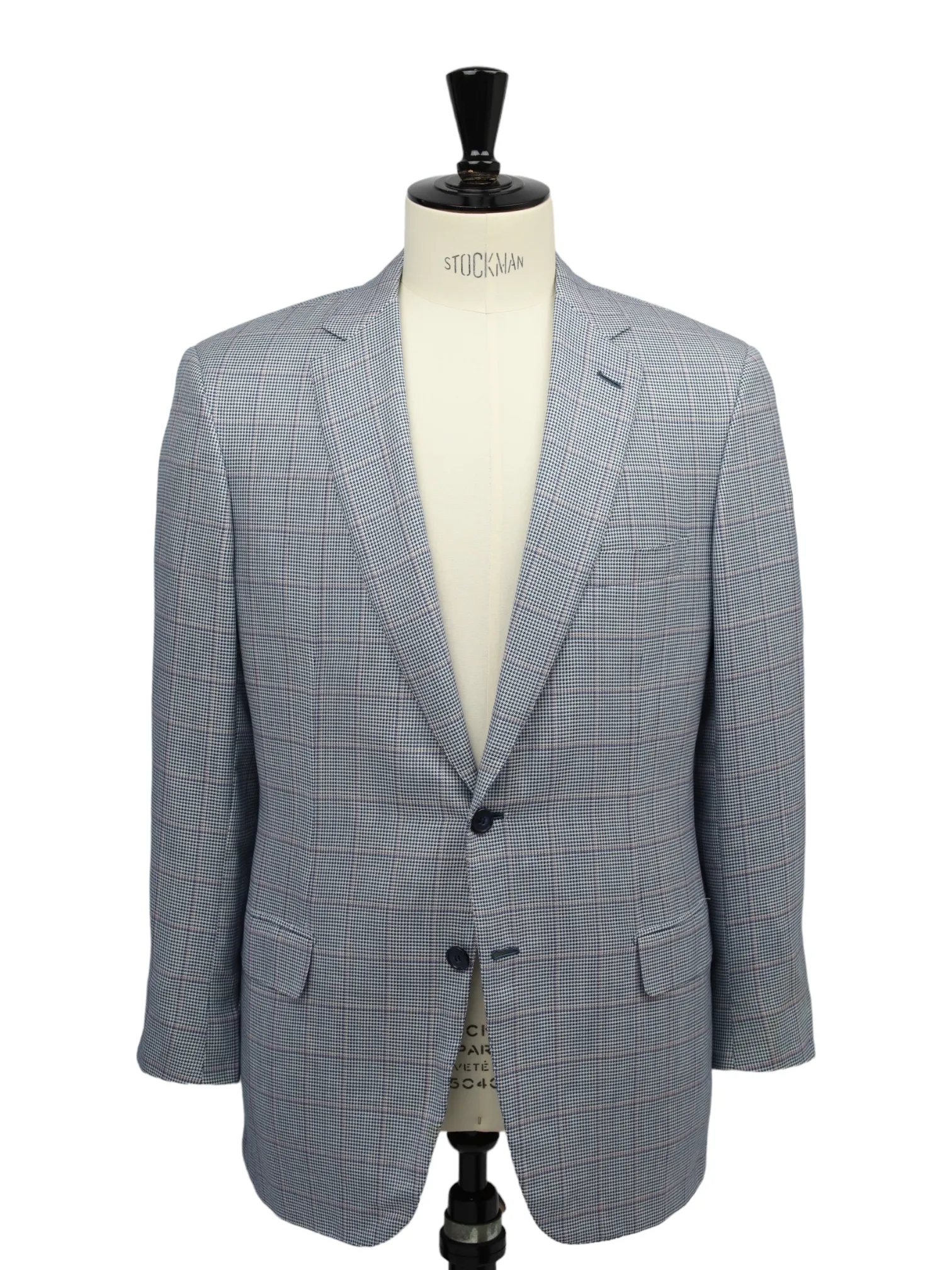 Brioni Light Blue Colosseo Wool, Silk & Linen Windowpane Jacket