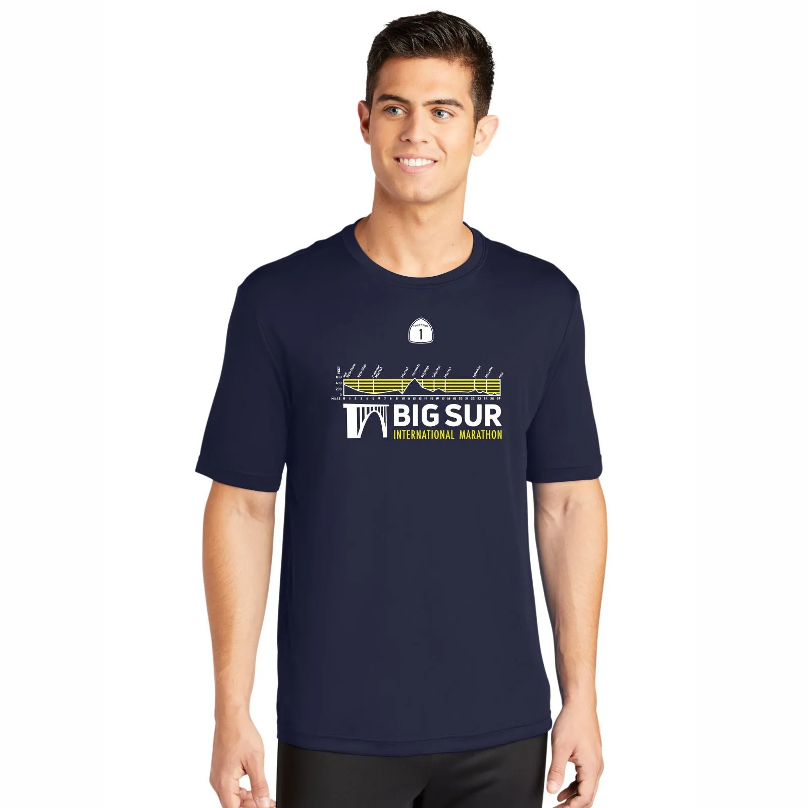 BSIM Men's Tech Tee -Navy- Course