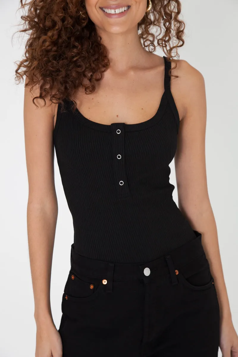 Button Tank - Black