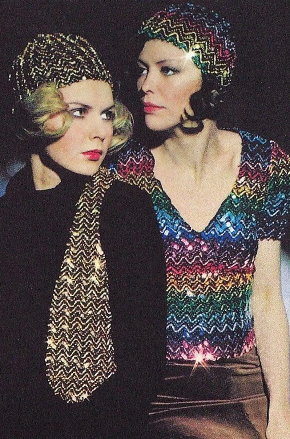 c1973 Biba Rare Rainbow Sequin Vest Top