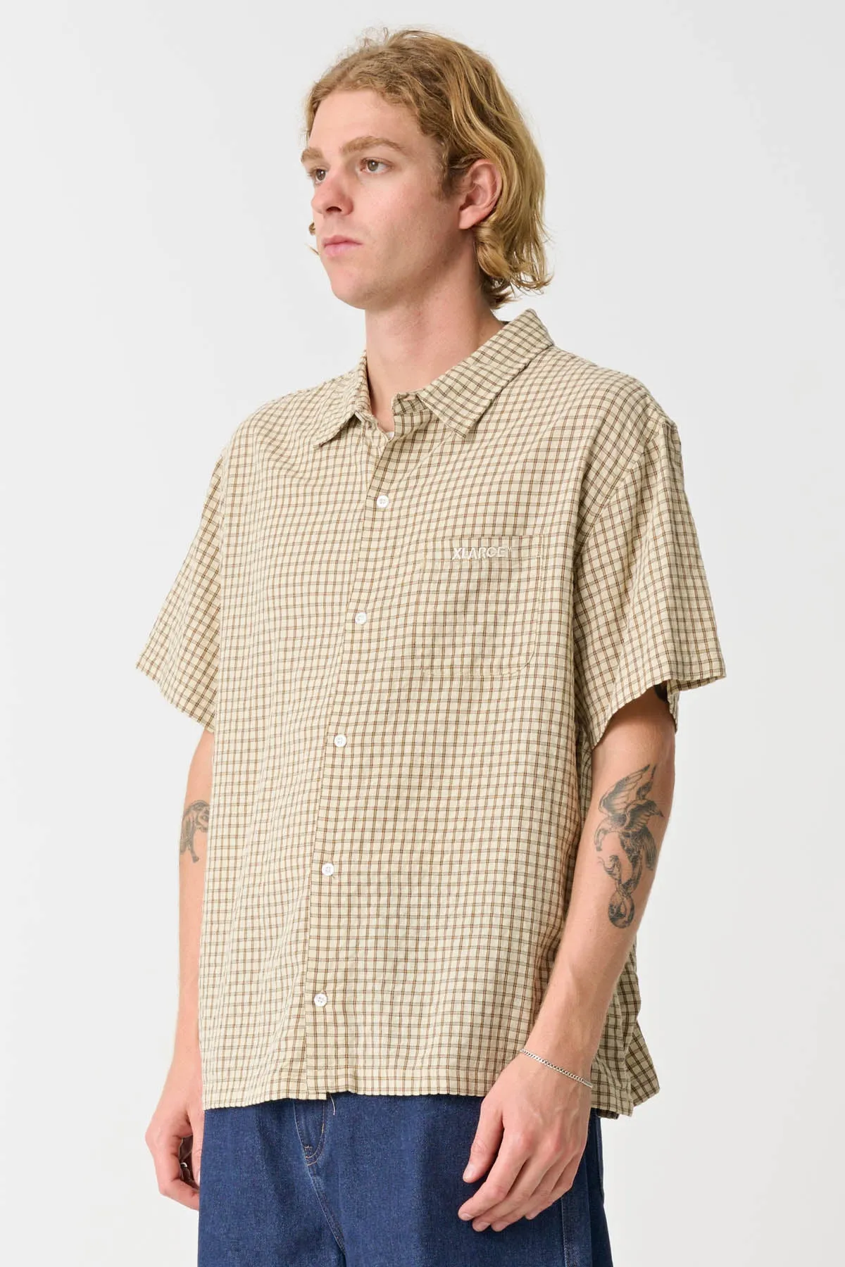 CAB CHECK SHIRT - TAN