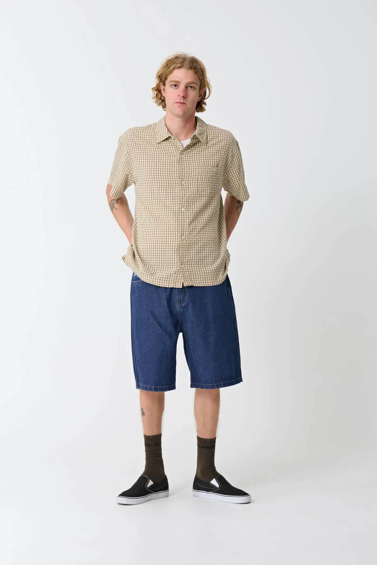 CAB CHECK SHIRT - TAN