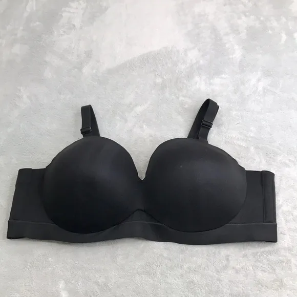Cacique Comfort Bliss Strapless Black Bra Size 42C