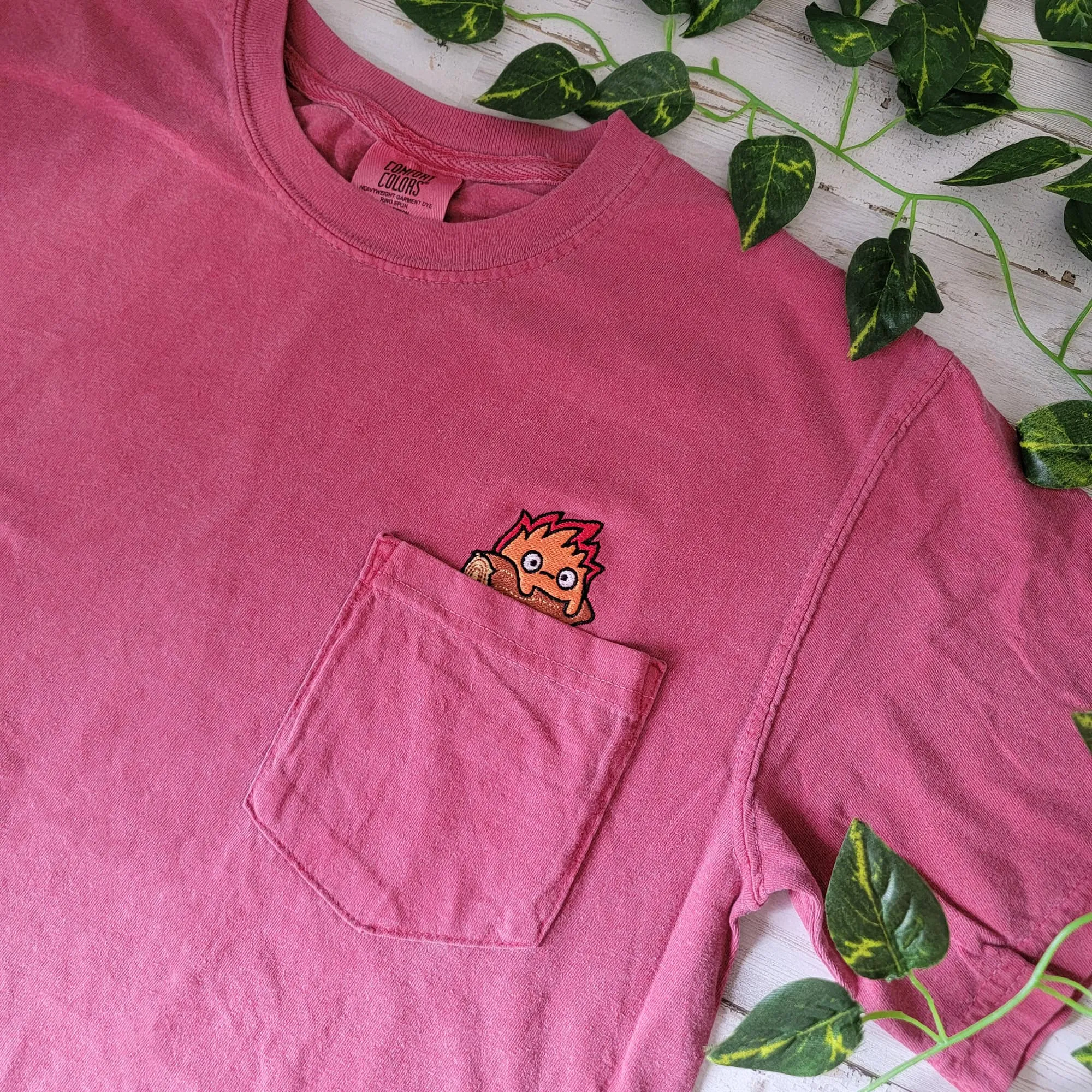 Calcifer Yule Log Pocket Tee