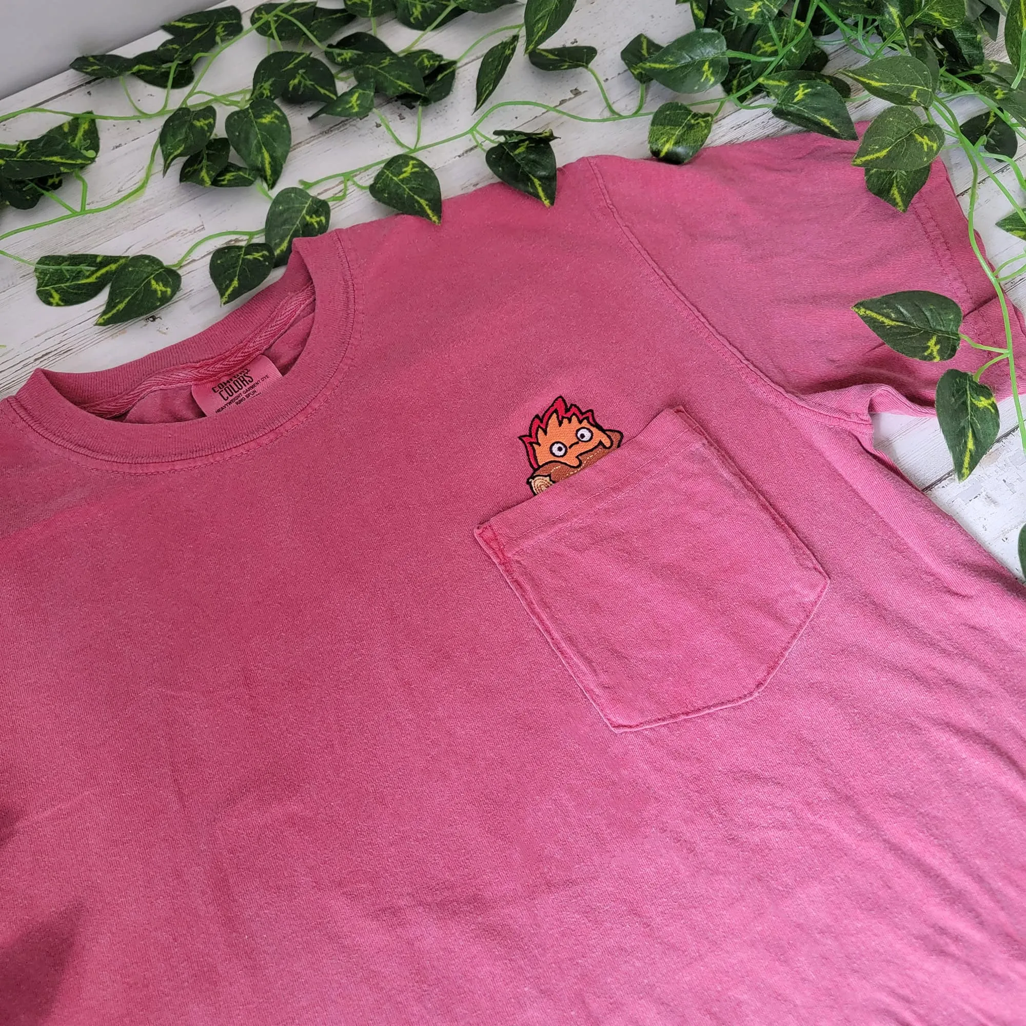 Calcifer Yule Log Pocket Tee