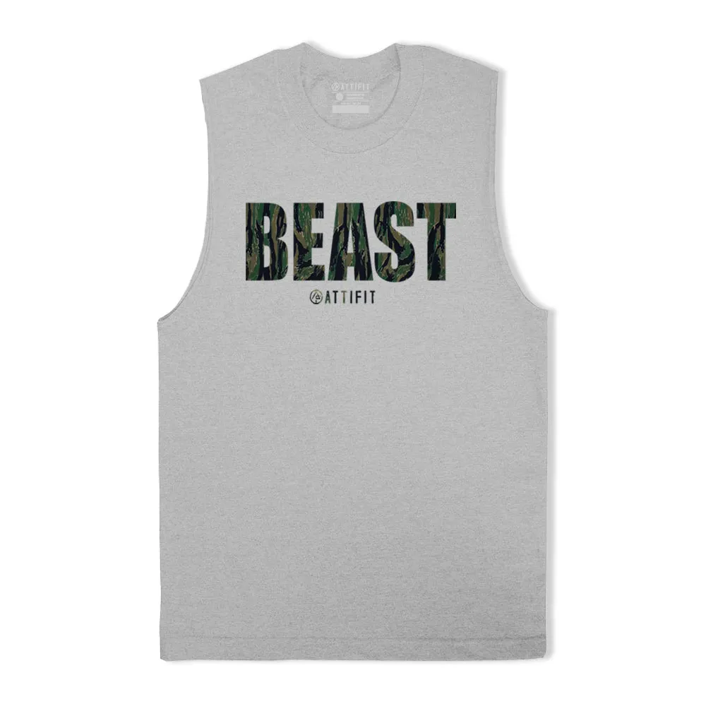 Camouflage Beast Graphic Tank Top
