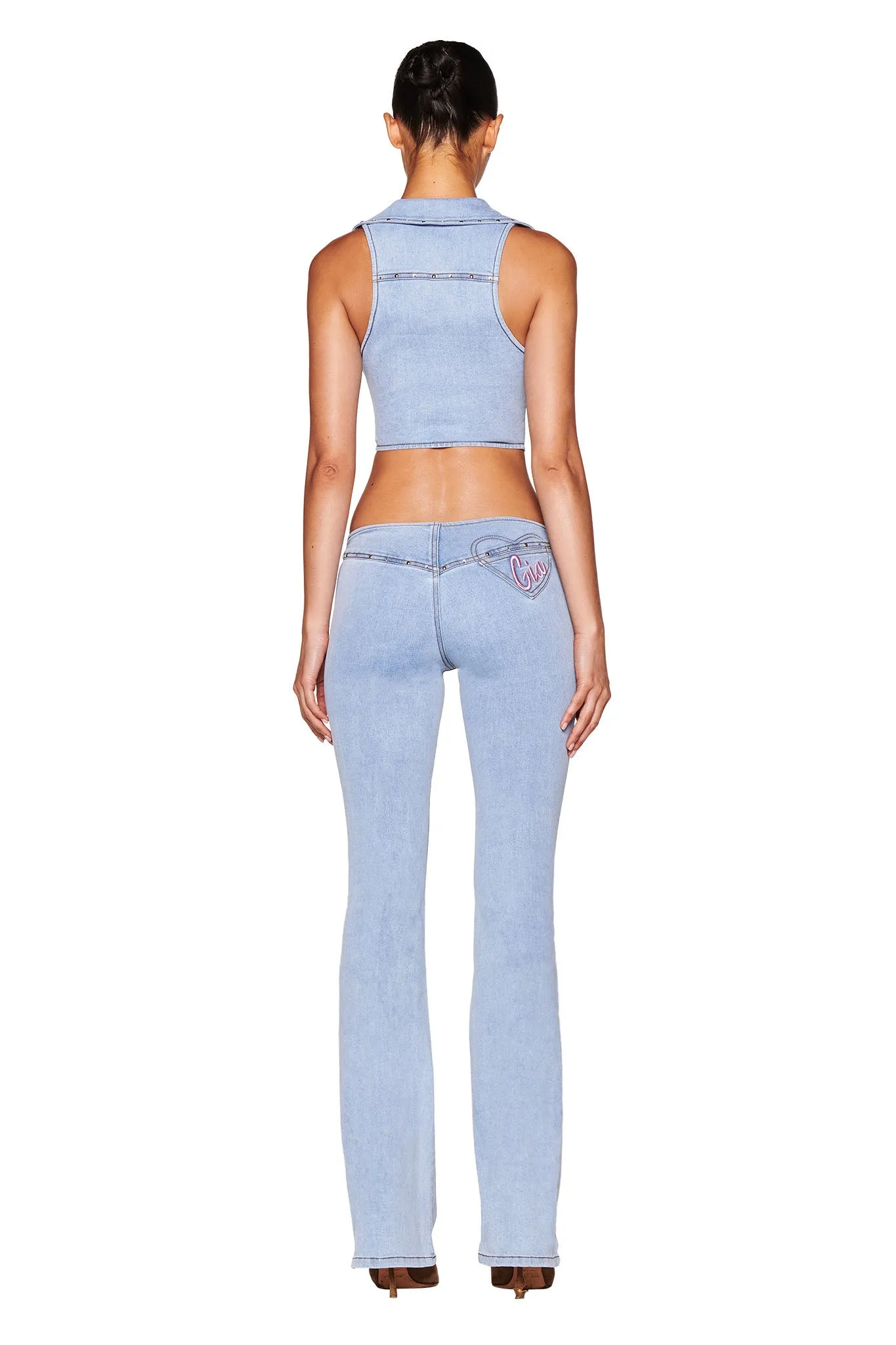 CARA TOP - BLUE : LIGHT WASH