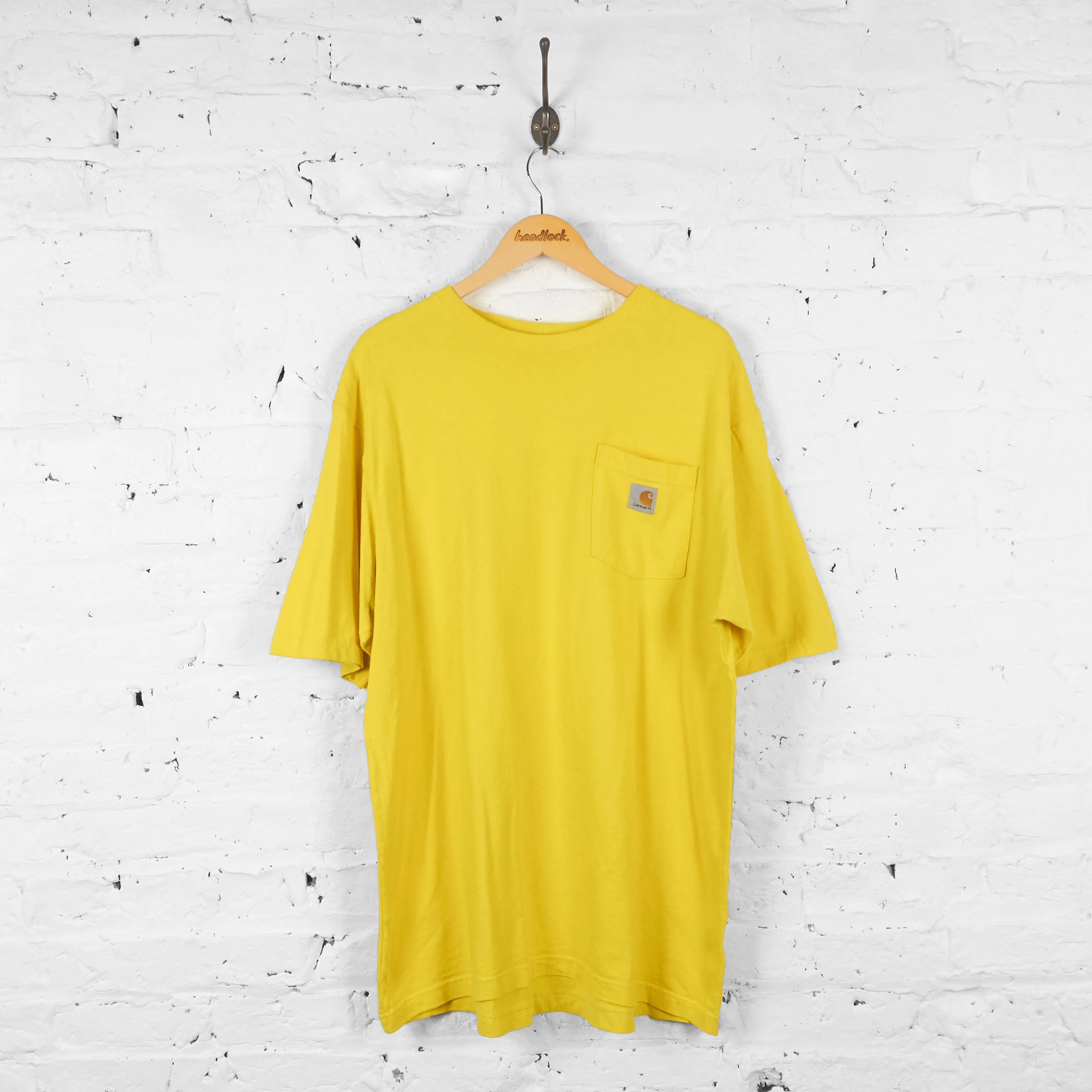 Carhartt Pocket  T Shirt - Yellow - L