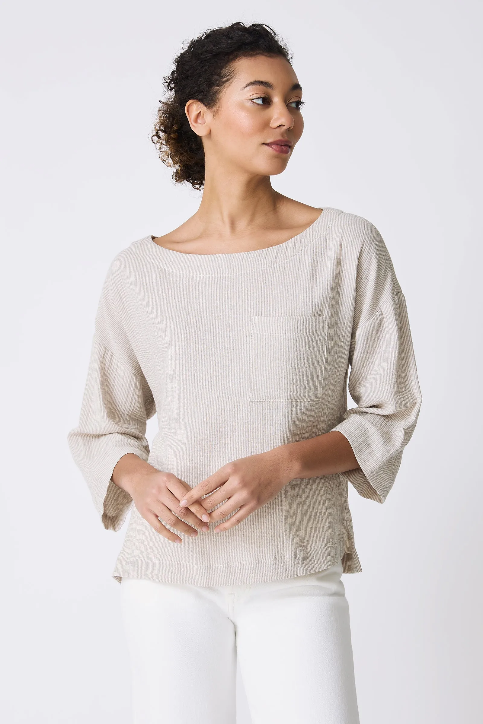 Carmen Pocket Tee - Beige