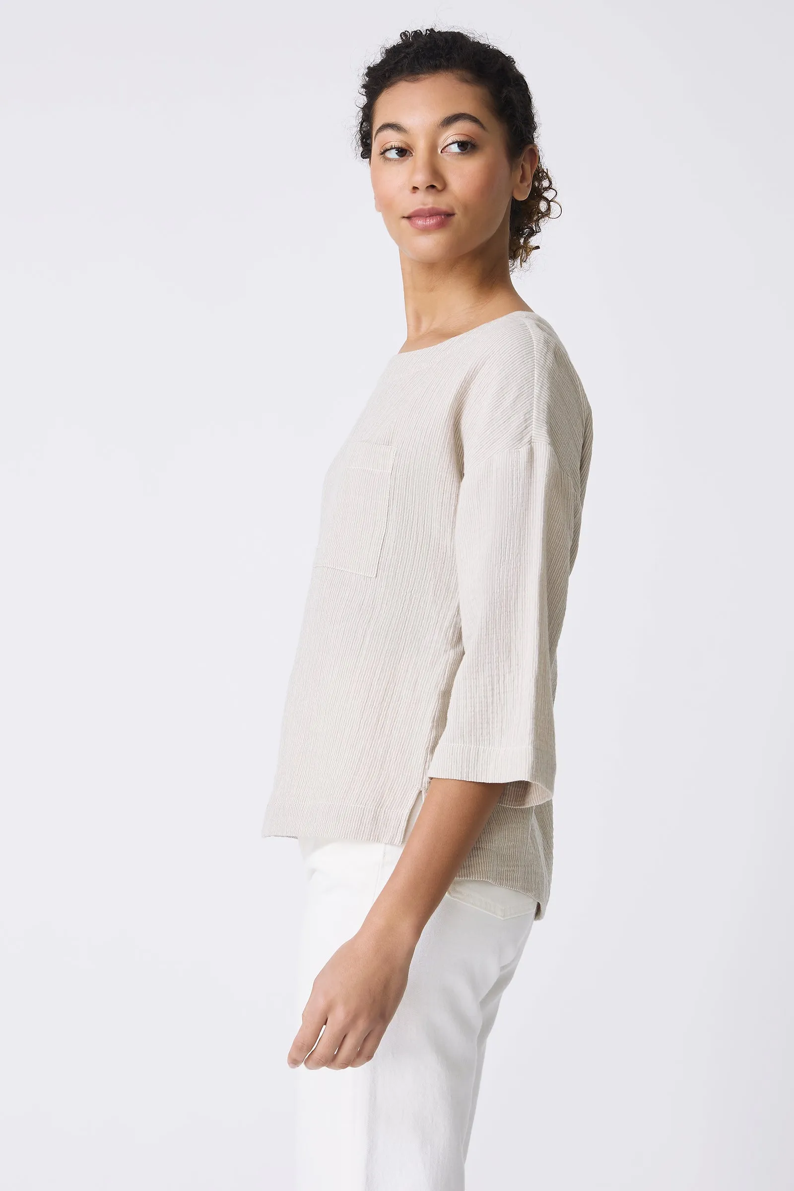 Carmen Pocket Tee - Beige