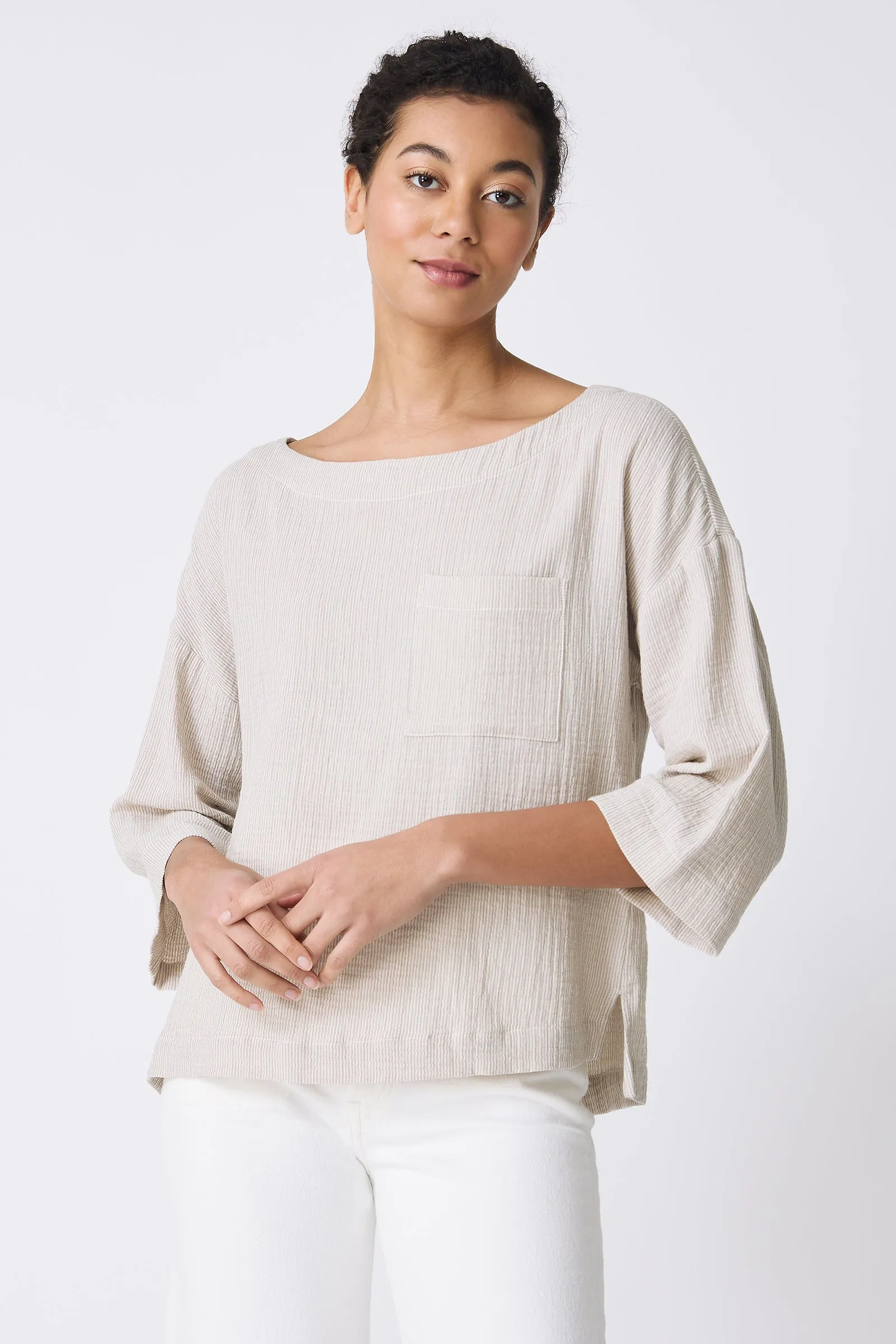 Carmen Pocket Tee - Beige