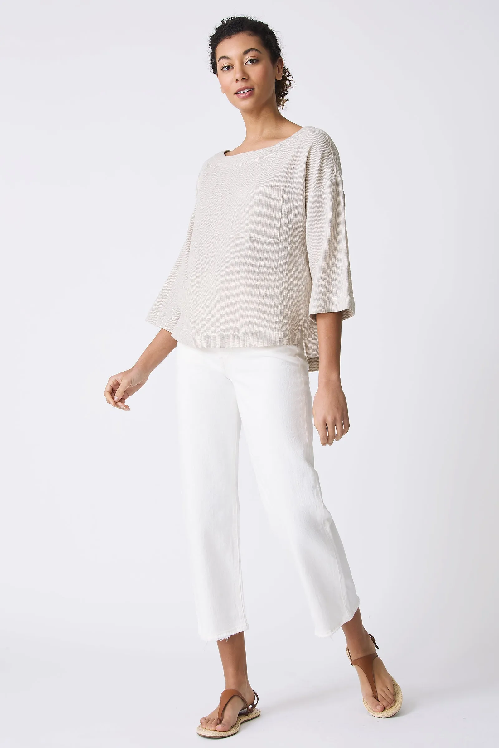 Carmen Pocket Tee - Beige