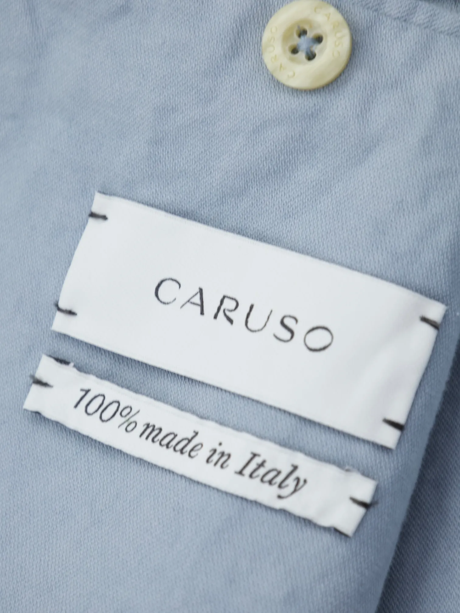 Caruso Light Blue Linen & Cotton Panarea Jacket