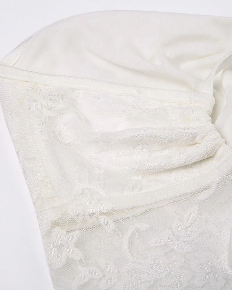 Cascades Bandeau Lace Top