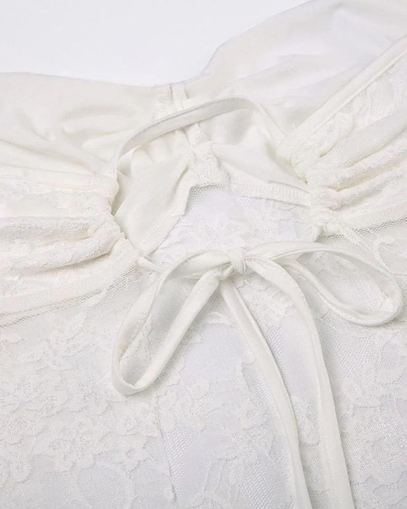 Cascades Bandeau Lace Top