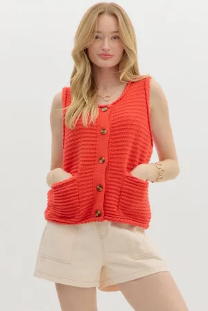 Casual Friday Solid Sweater Knit Vest