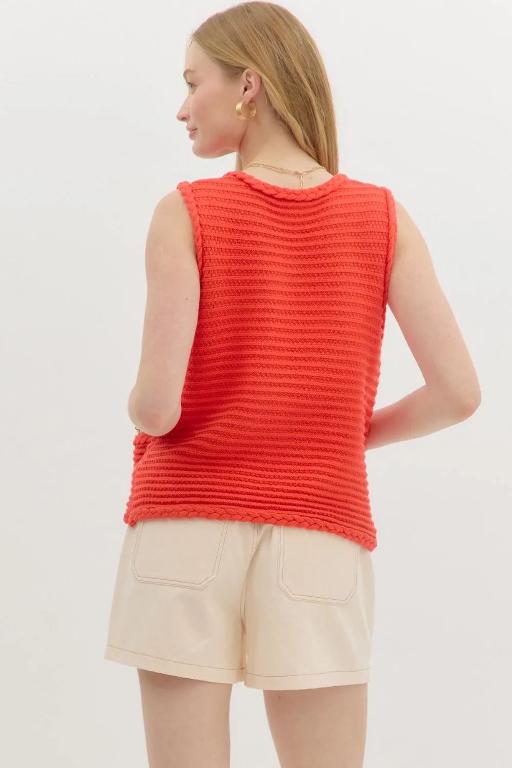 Casual Friday Solid Sweater Knit Vest