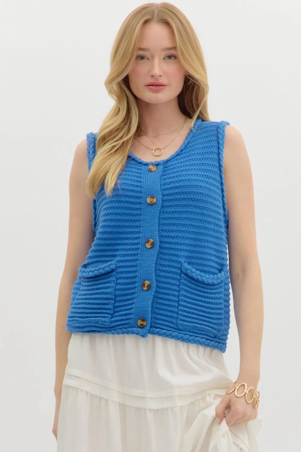 Casual Friday Solid Sweater Knit Vest