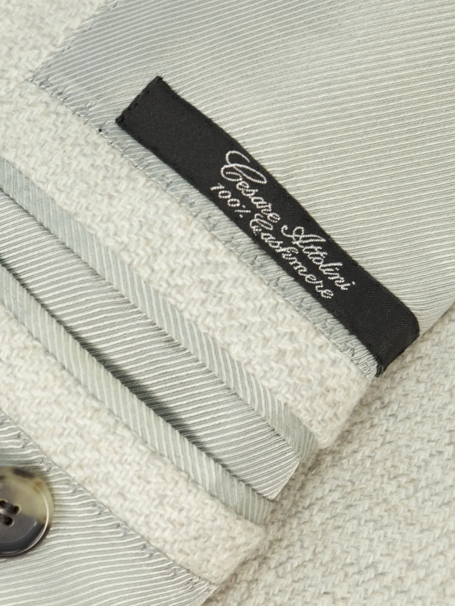 Cesare Attolini Light Grey Cashmere Micro-Structure Jacket