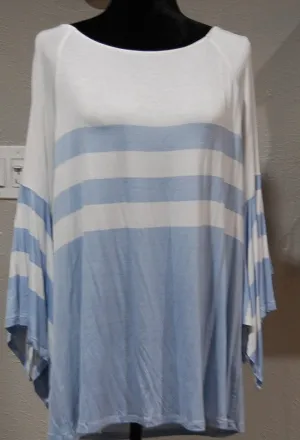 Chambray Top with bell-sleeves