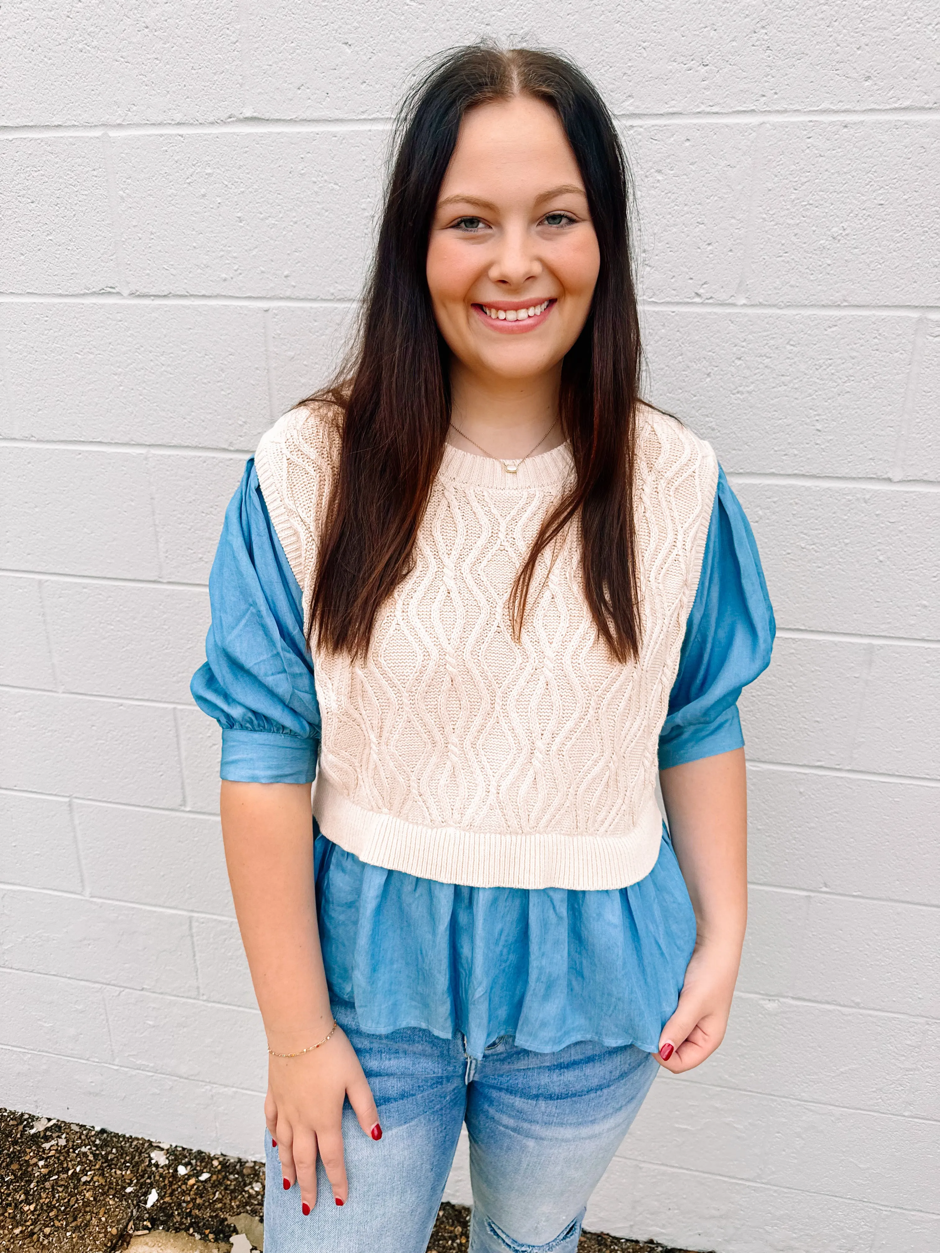 Charleston Sweater Vest Top