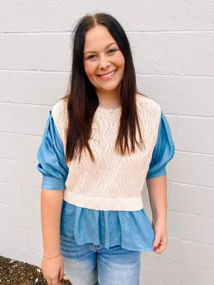 Charleston Sweater Vest Top