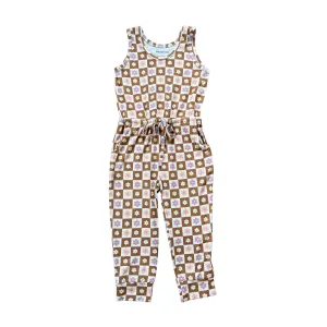 Checker Retro Daisy Jumpsuit