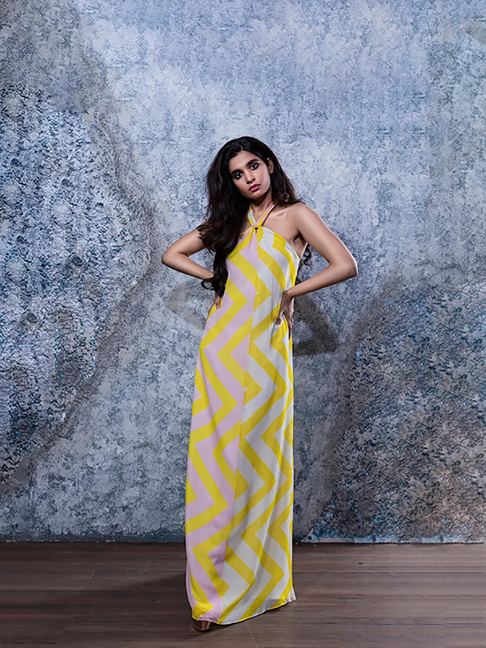 Cheerful Halter Dress