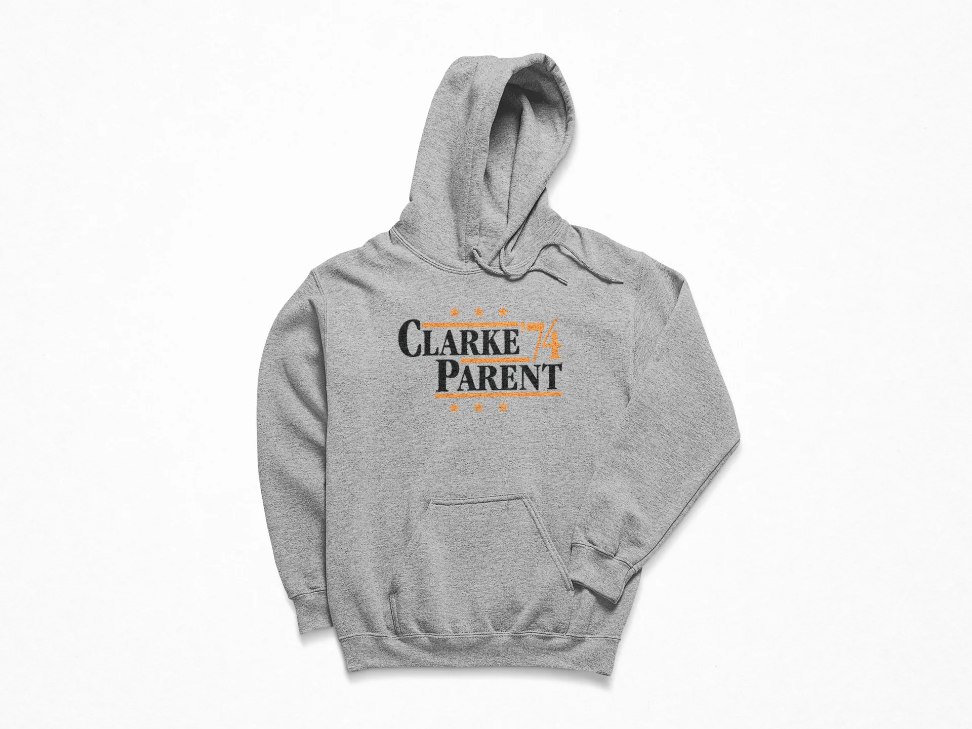 Clarke & Parent '74 Hoodie - Philadelphia Legends Political Campaign Parody - Hyper Than Hype Shirts