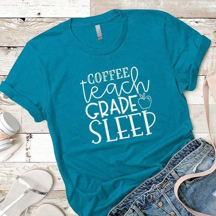 Coffee Teach Grade Sleep 1 Premium Tees