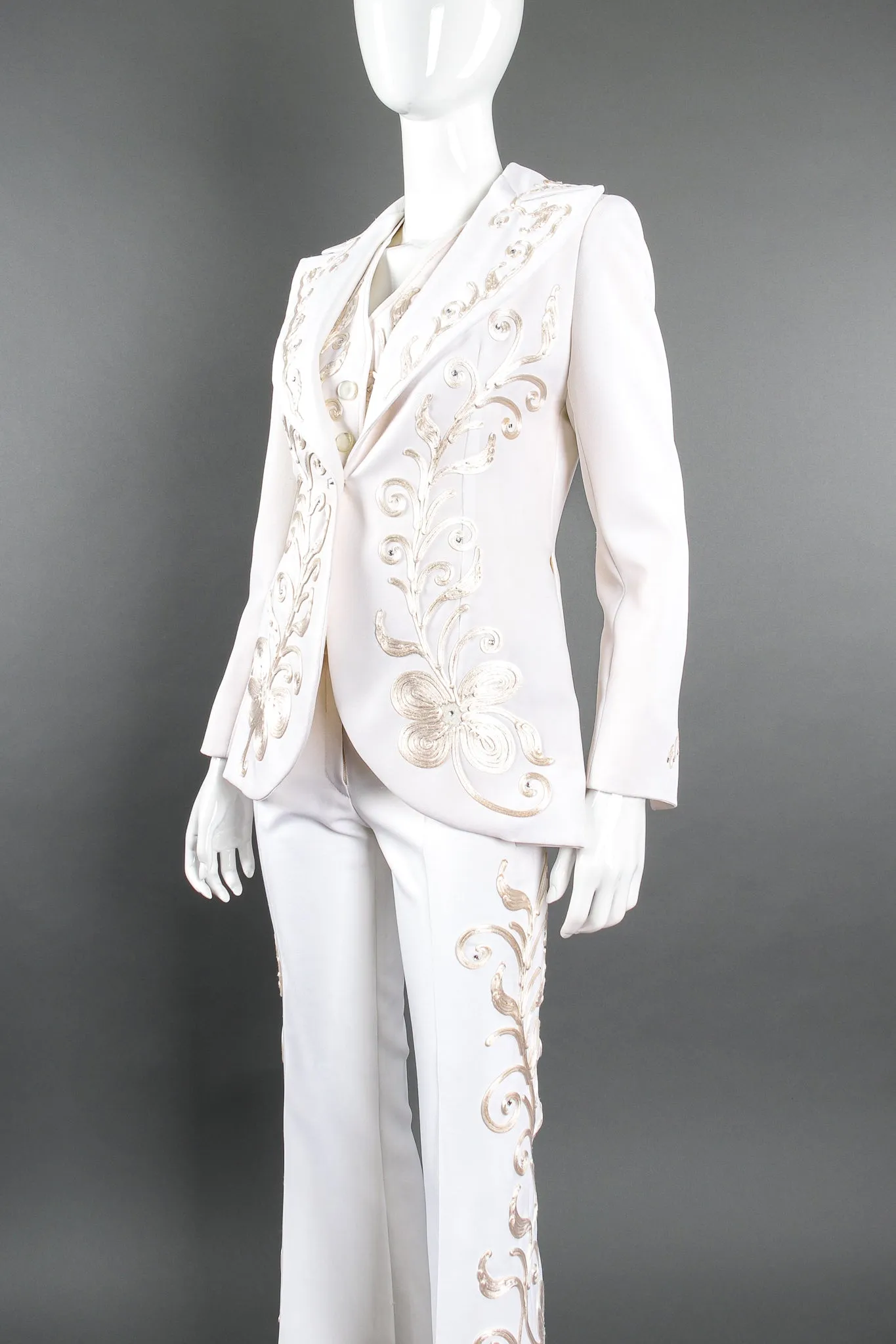 Cord Embroidered 3-Piece Suit