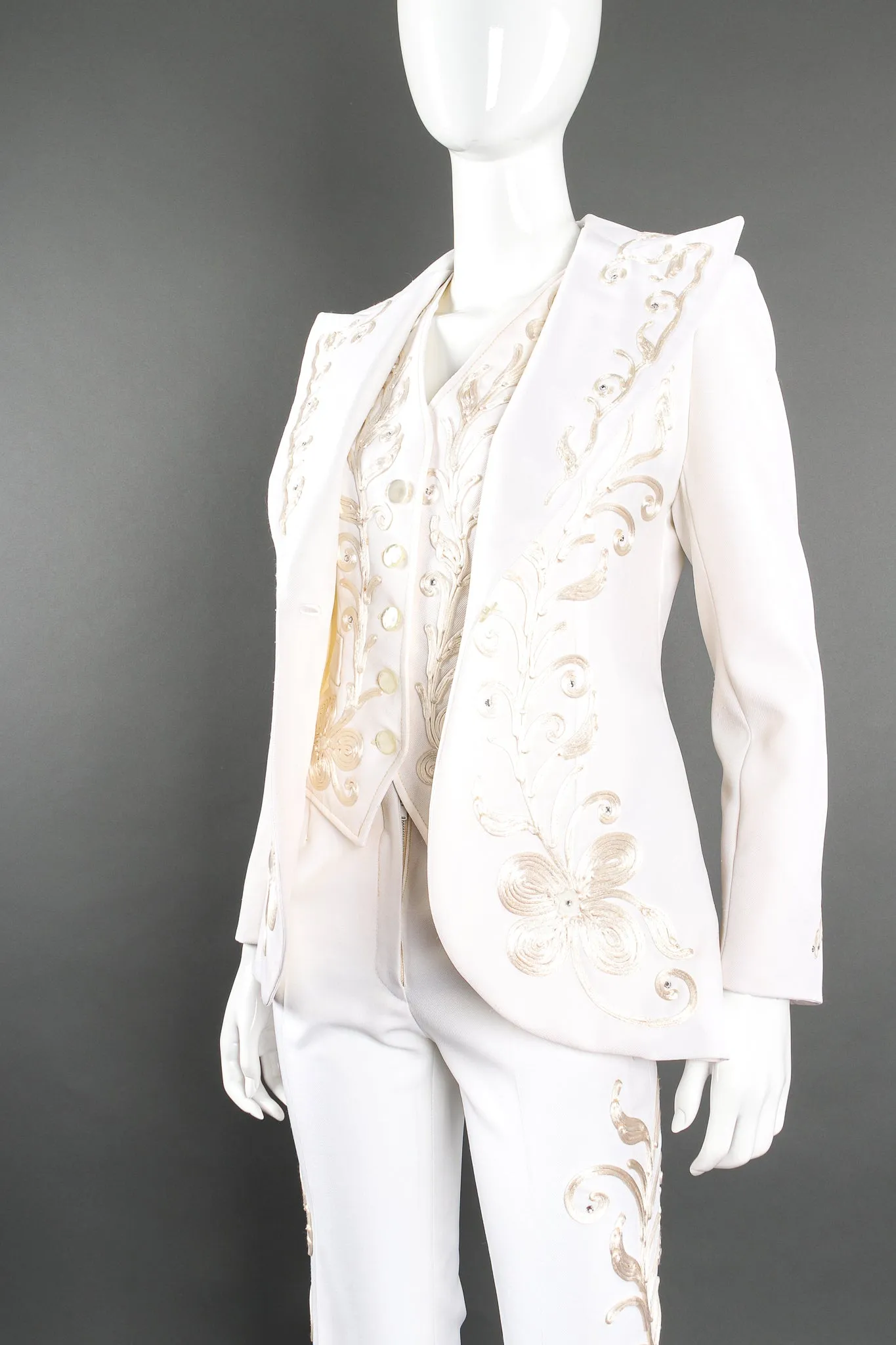 Cord Embroidered 3-Piece Suit
