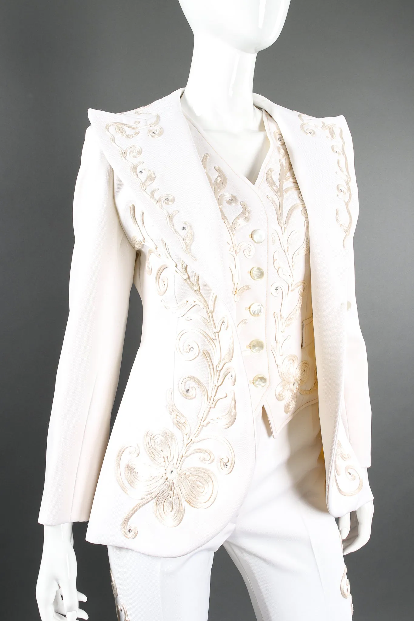 Cord Embroidered 3-Piece Suit