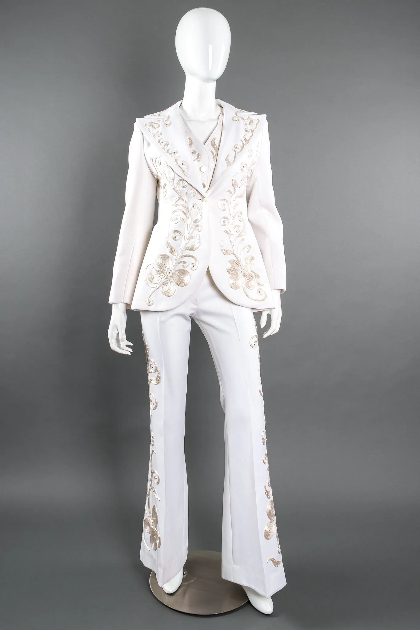 Cord Embroidered 3-Piece Suit