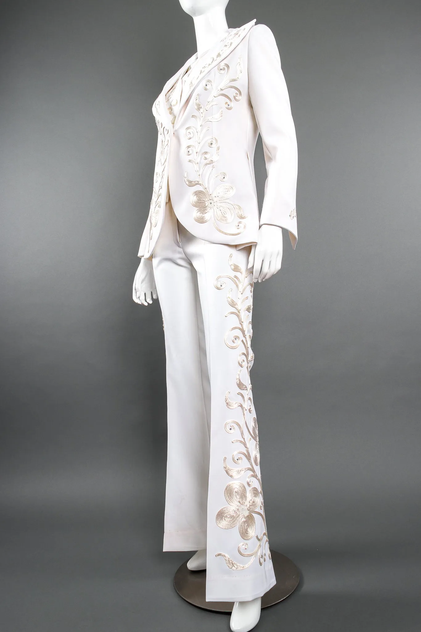 Cord Embroidered 3-Piece Suit