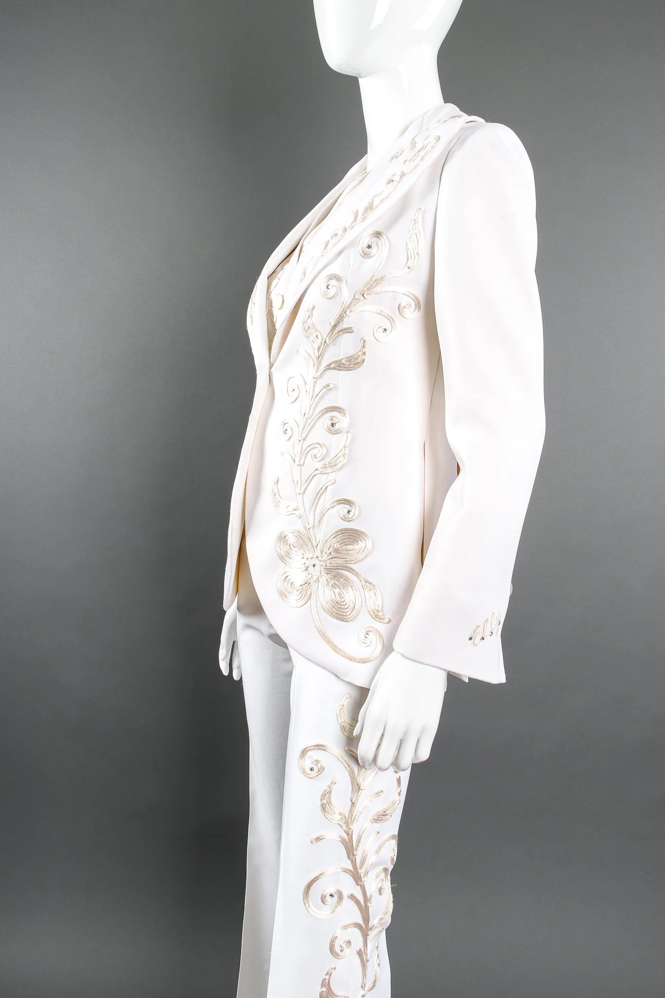 Cord Embroidered 3-Piece Suit