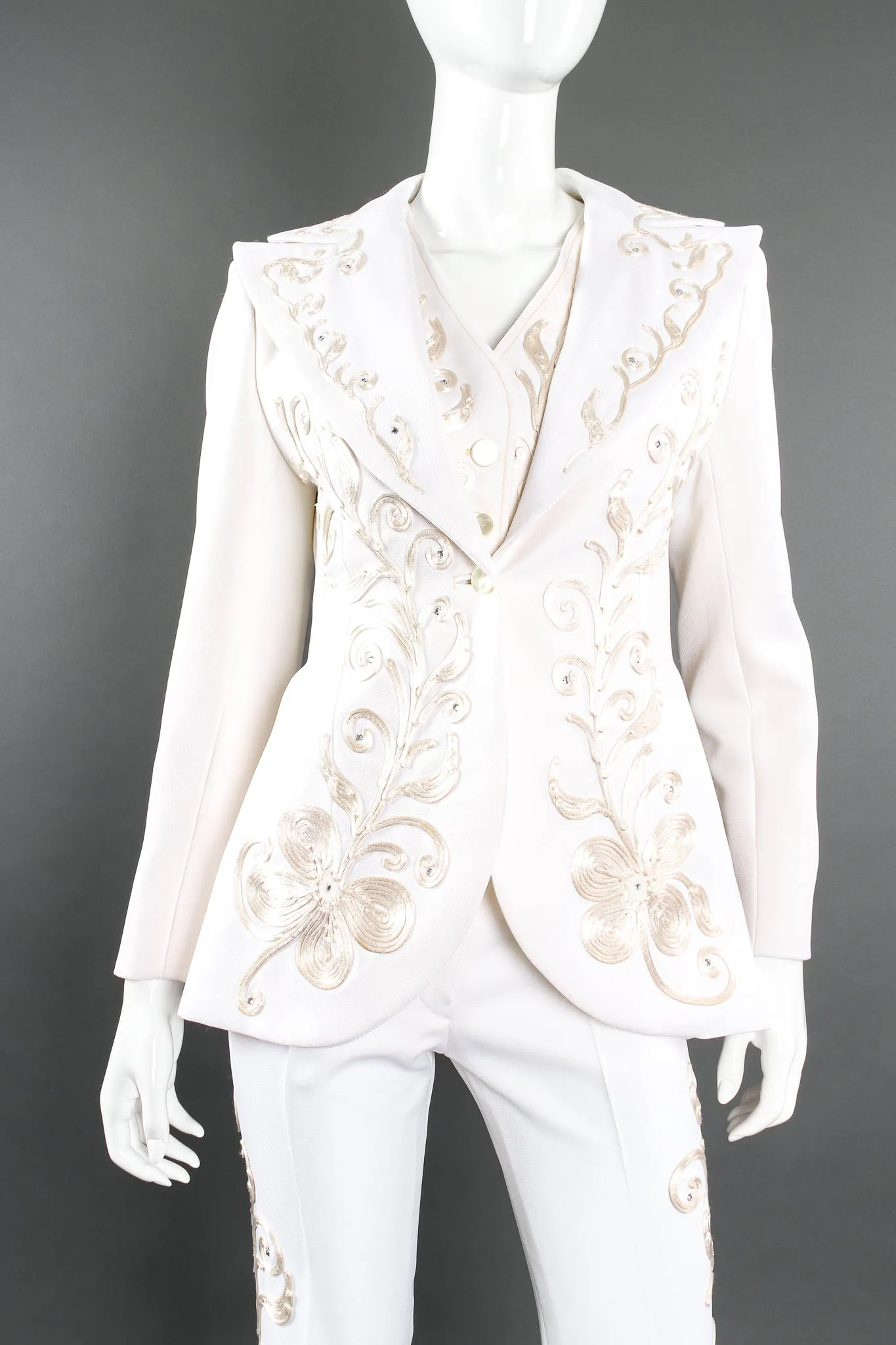Cord Embroidered 3-Piece Suit