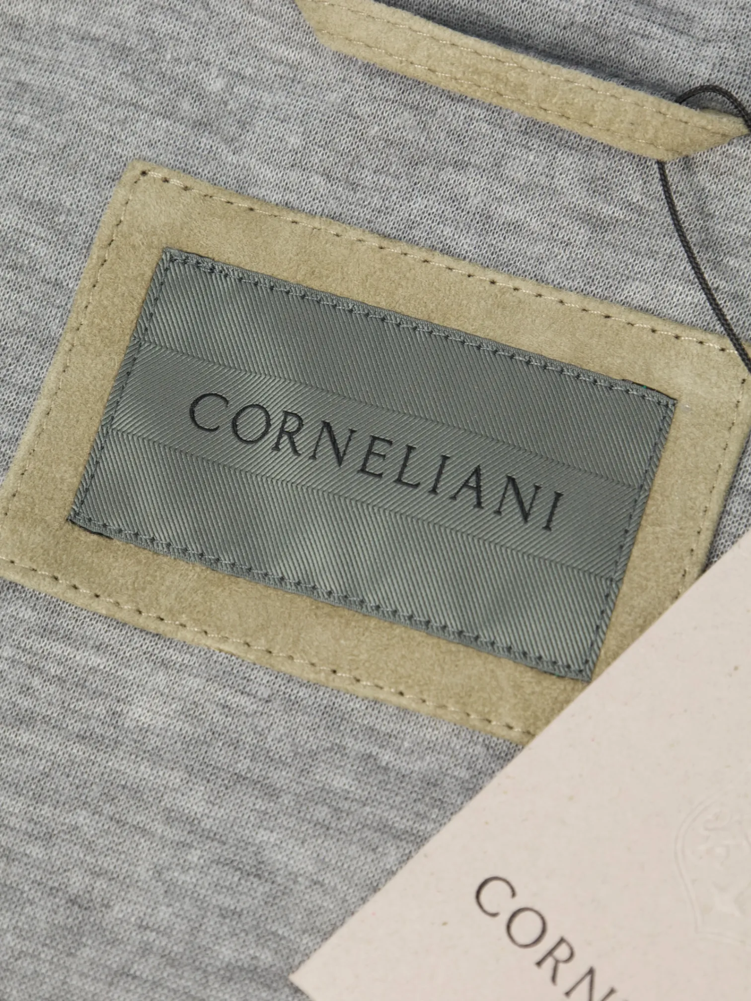 Corneliani Light Brown Lambskin Suede Hooded Jacket
