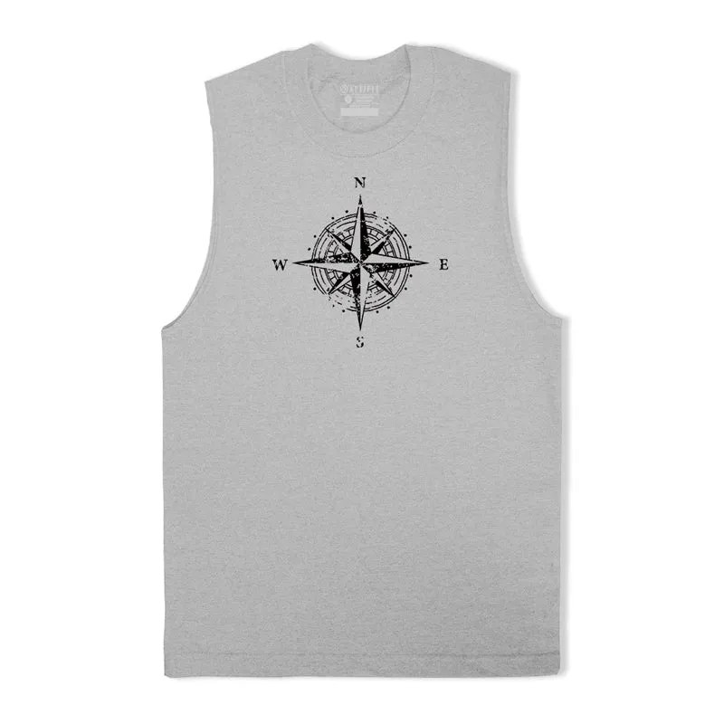 Cotton Compass Graphic Men's Tank Top