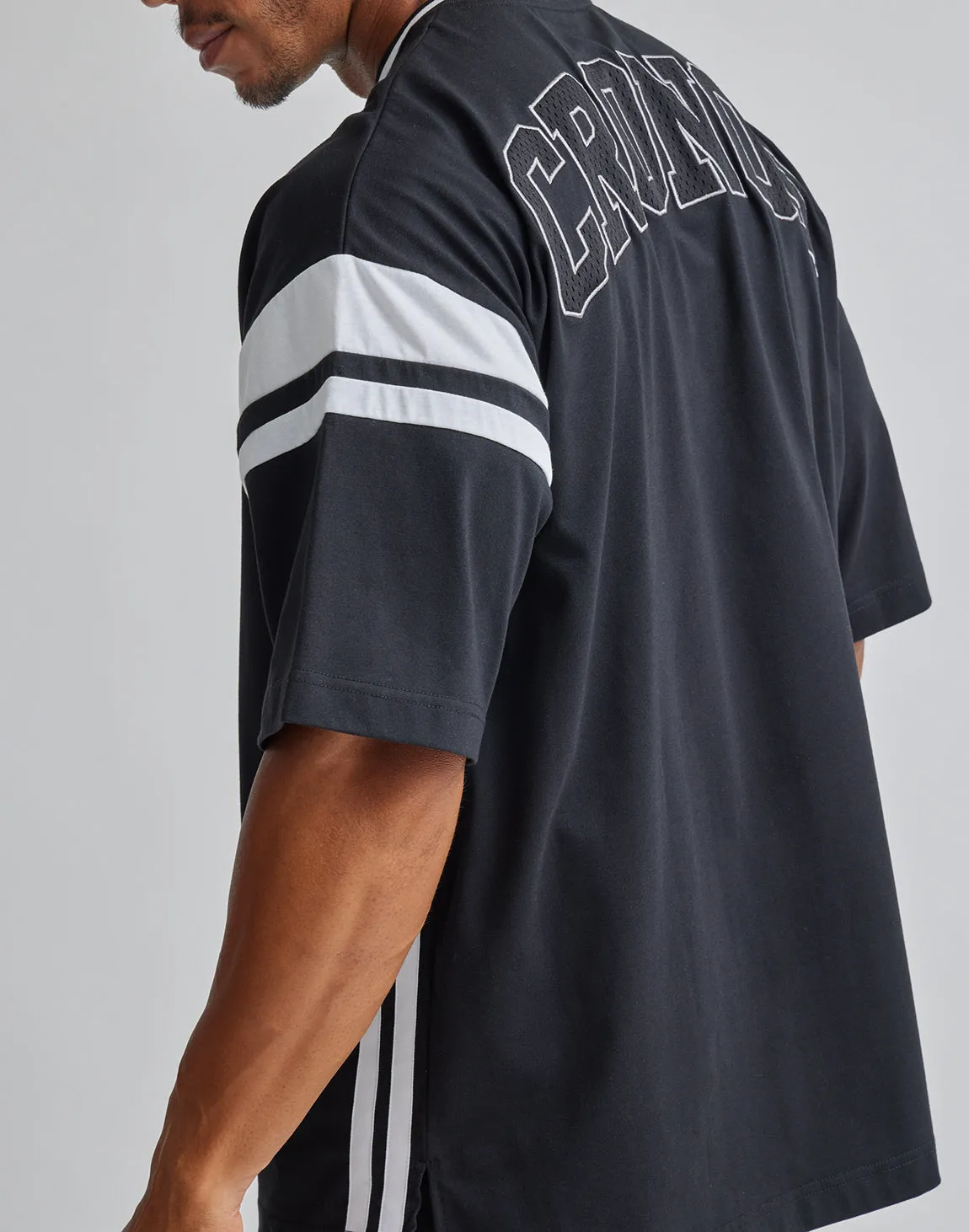 CRONOS 2LINE BACK LOGO OVERSIZE T-SHIRTS【BLACK】