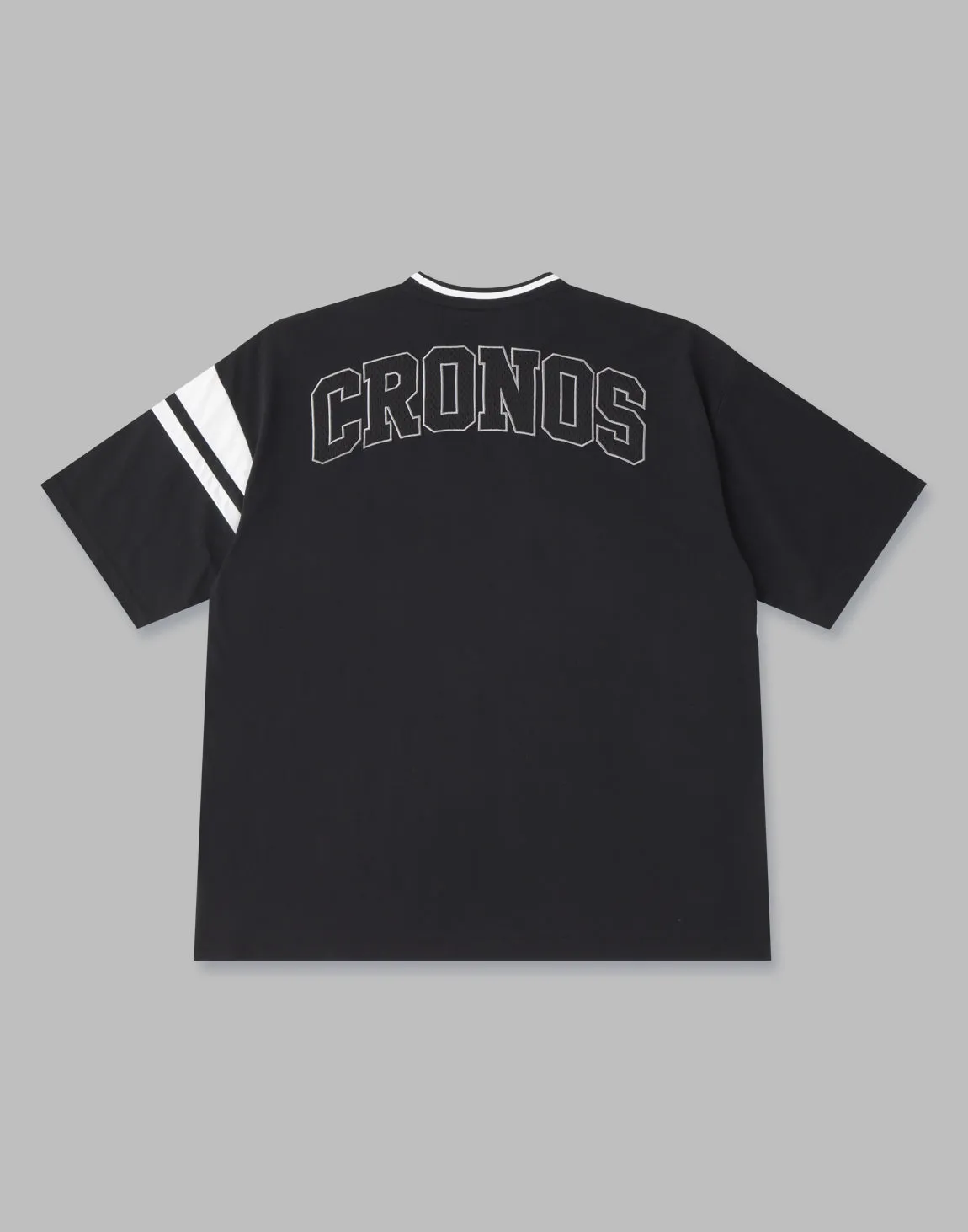 CRONOS 2LINE BACK LOGO OVERSIZE T-SHIRTS【BLACK】