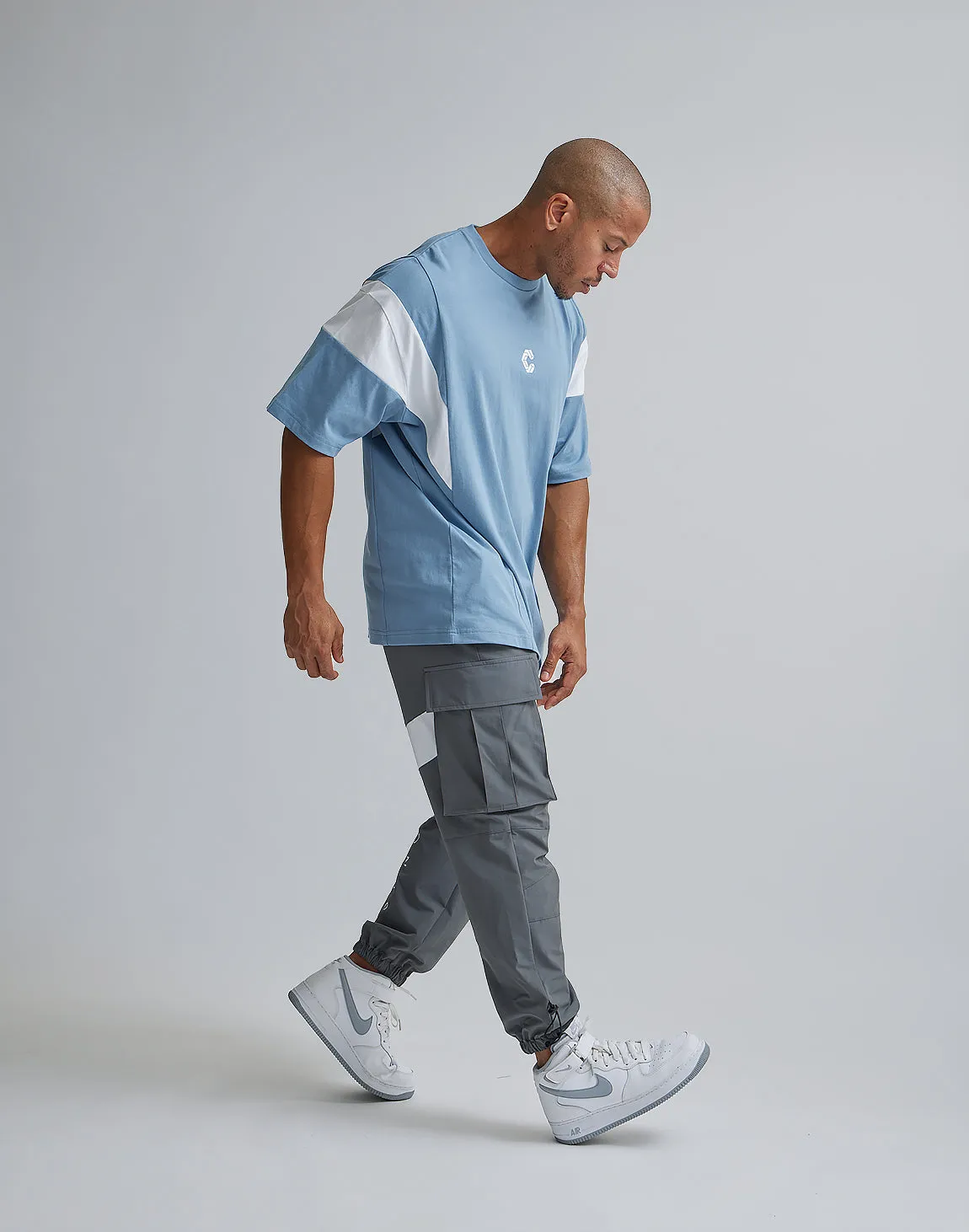 CRONOS BACK LOGO OVERSIZE T-SHIRTS【G.BLUE】