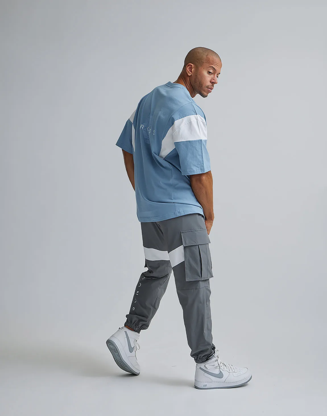 CRONOS BACK LOGO OVERSIZE T-SHIRTS【G.BLUE】